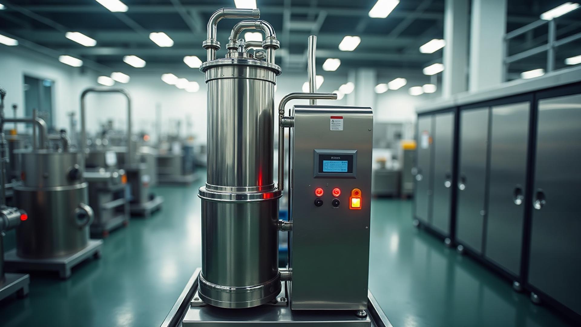 Máquina de filtración industrial para aceite de oliva